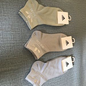 Adidas light green light purple socks